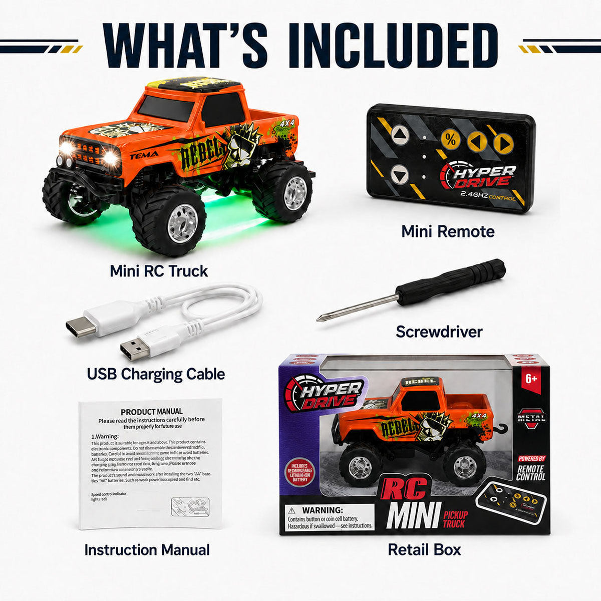 Thin Air Brands Hyper Drive Mini RC Retro Truck