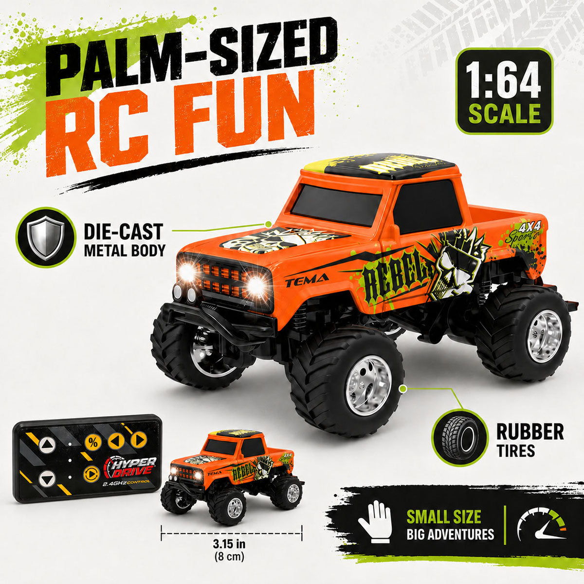 Thin Air Brands Hyper Drive Mini RC Retro Truck