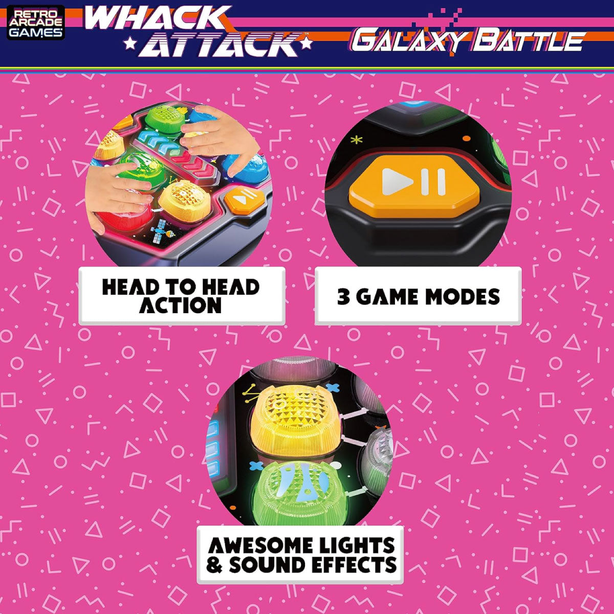 Thin Air Brands Retro Arcade Whack Attack Galaxy Battle