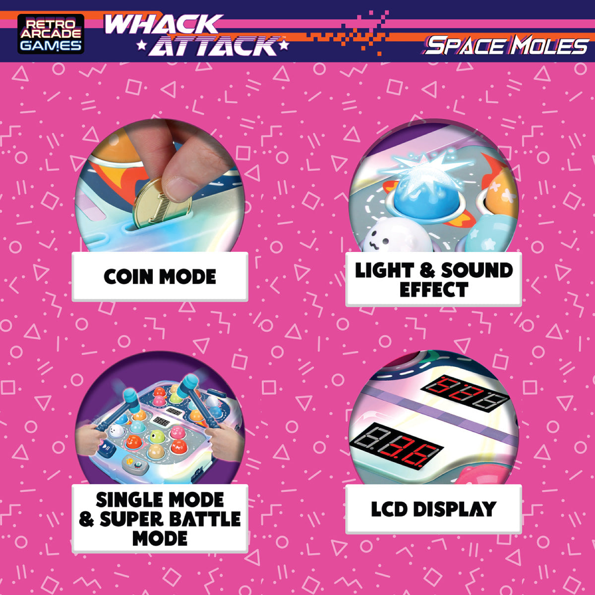 Thin Air Brands Whack Attack Space Moles Game