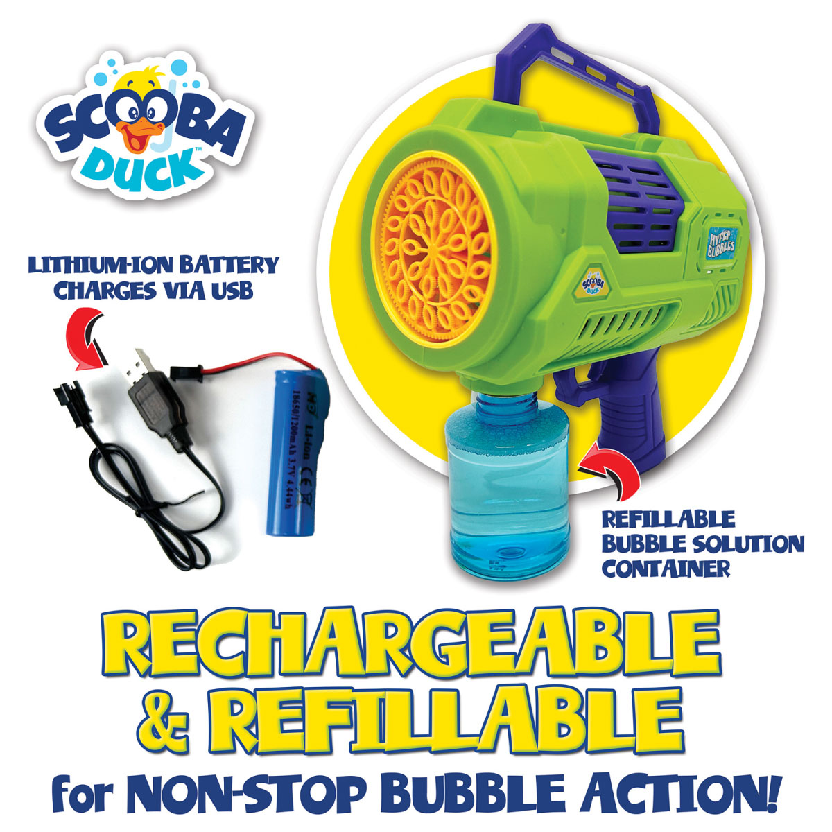 Thin Air Brands Scooba Duck Hyper Bubbles Blaster