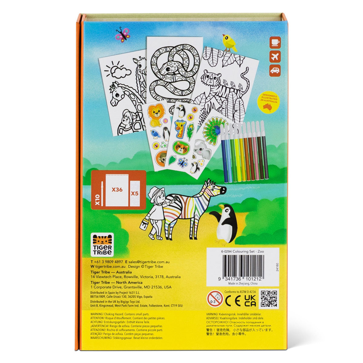 Tiger Tribe Zoo Coloring Set