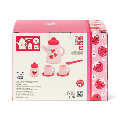 Tiger Tribe Silicone Tea Set - Strawberry Patch