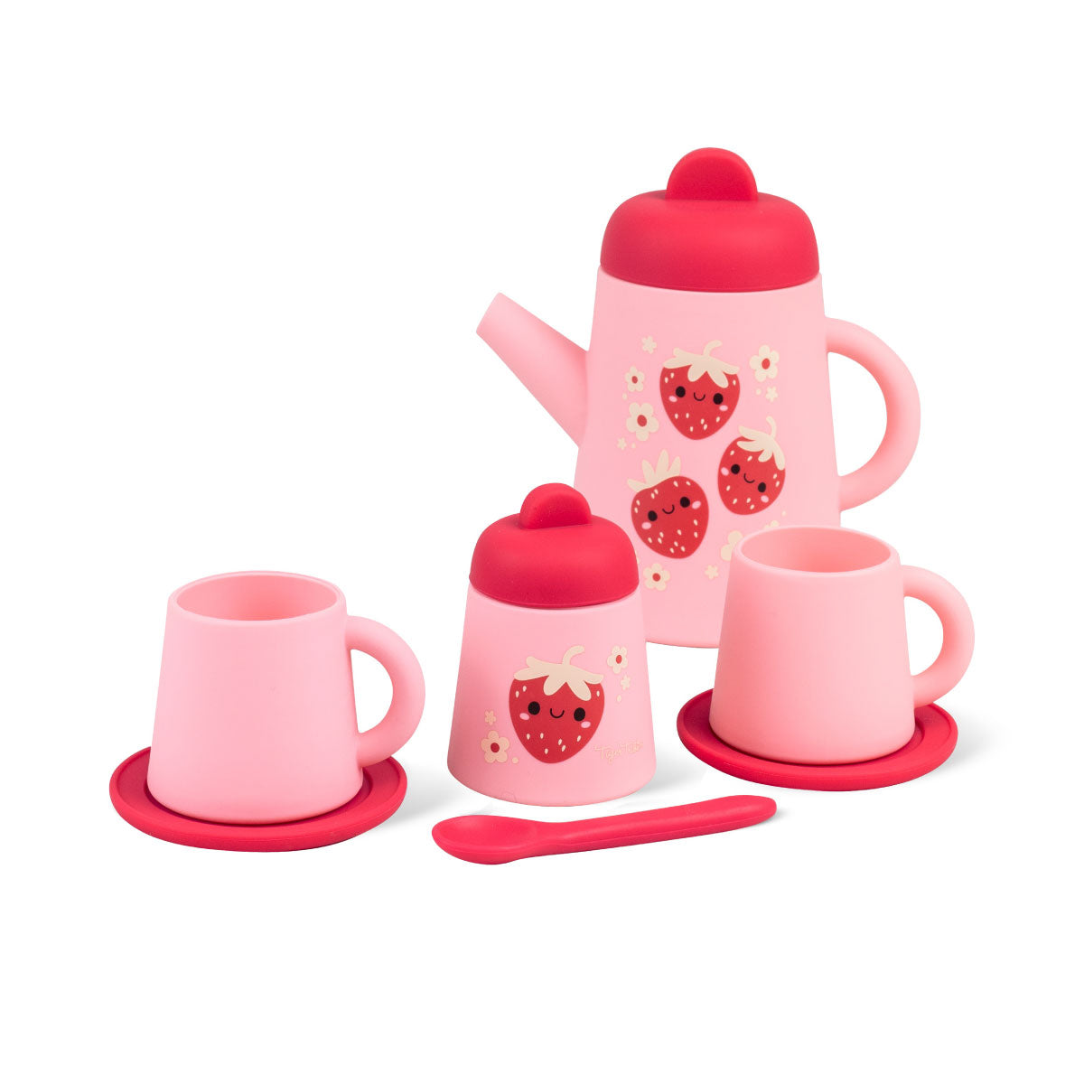 Tiger Tribe Silicone Tea Set - Strawberry Patch