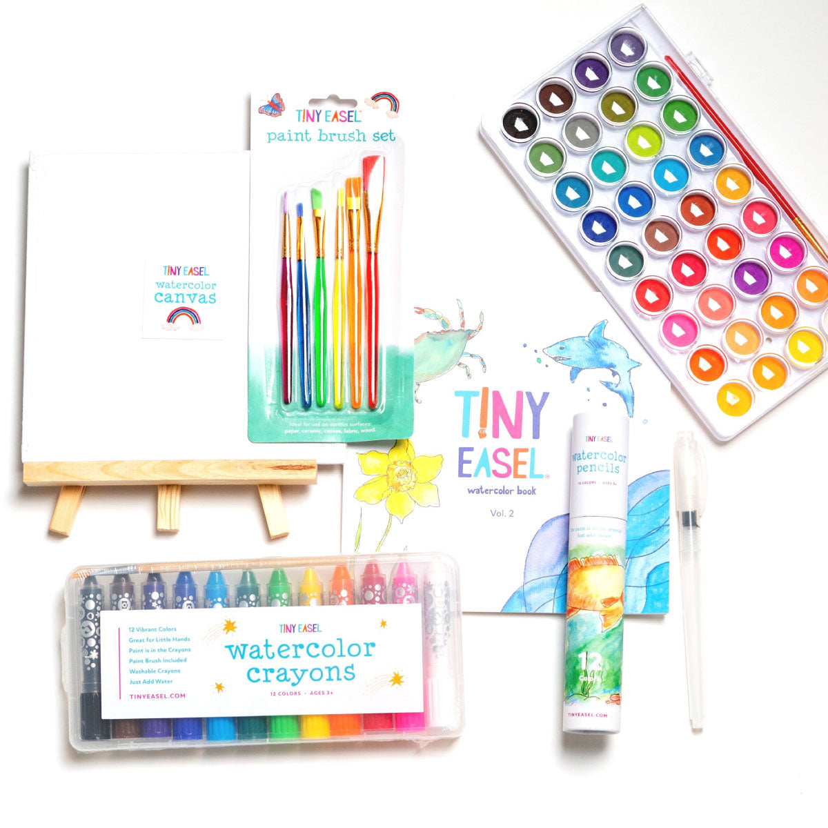 Tiny Easel Painter Essentials Watercolor Set