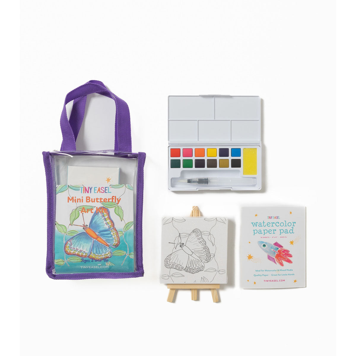 Butterfly Tiny Easel Mini Watercolor Art Kit