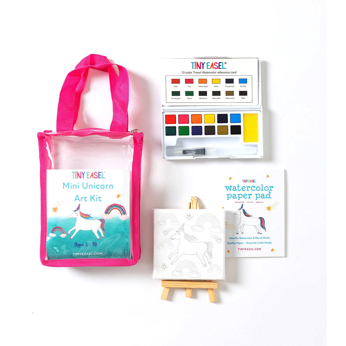 Unicorn Tiny Easel Mini Watercolor Art Kit