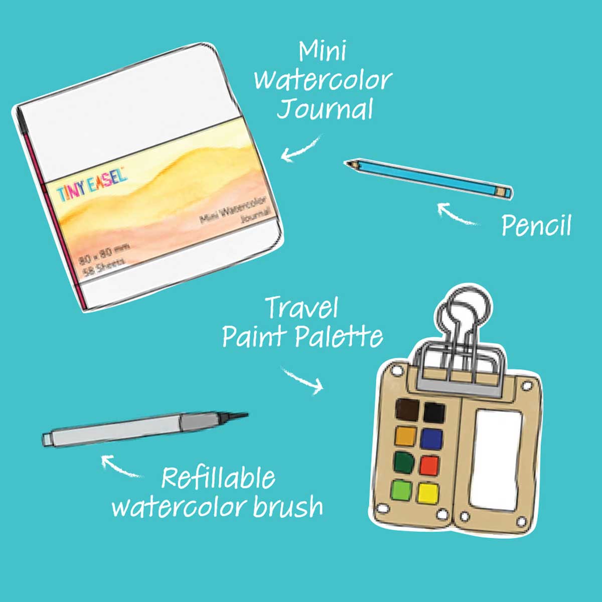 Tiny Easel Pocket Palette Studio on the Go