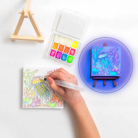 Tiny Easel - Under The Sea GLOW Art Kit