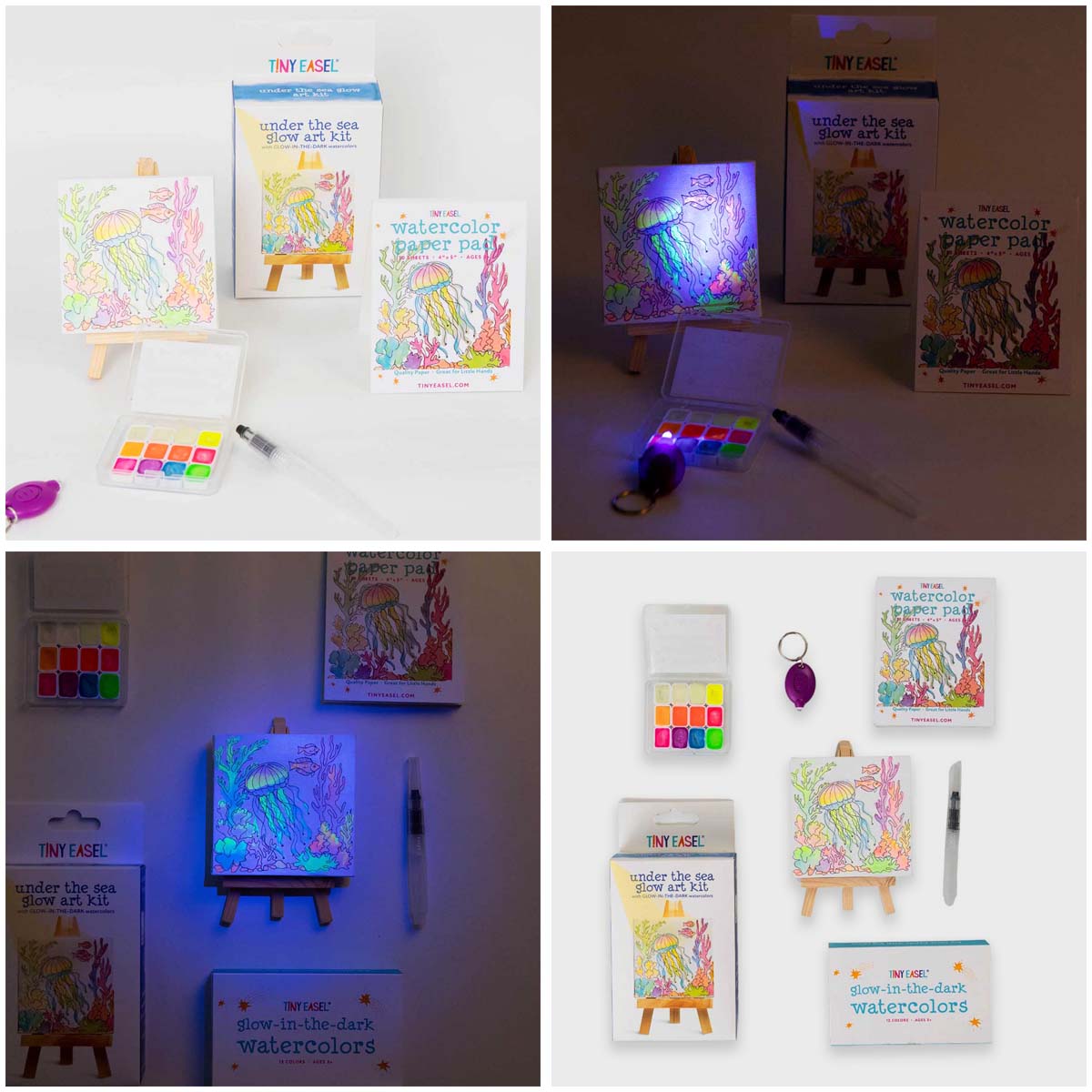 Tiny Easel - Under The Sea GLOW Art Kit