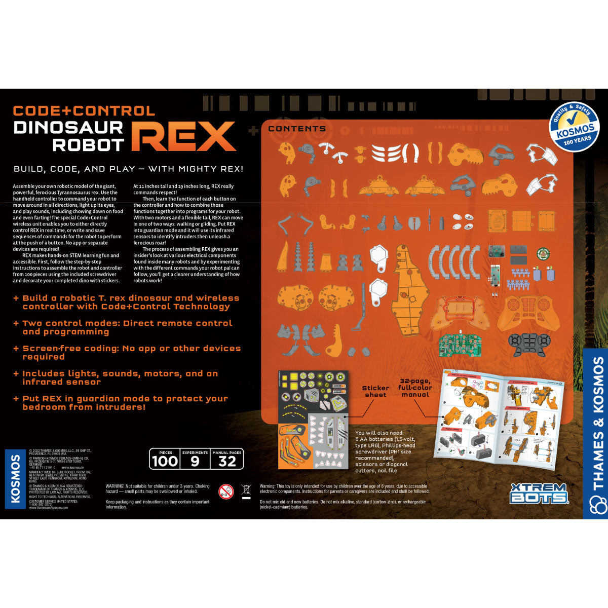 Thames & Kosmos Code+Control Dinosaur Robot: REX