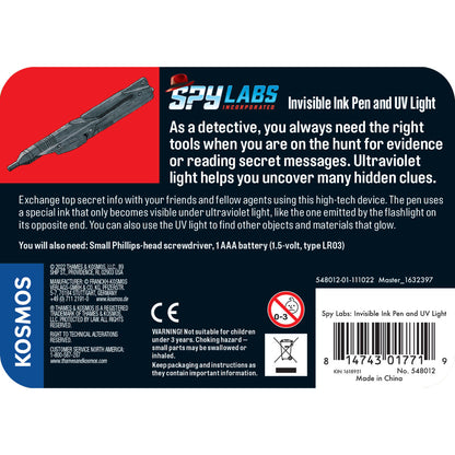 Spy Labs Invisible Ink Pen and UV Light