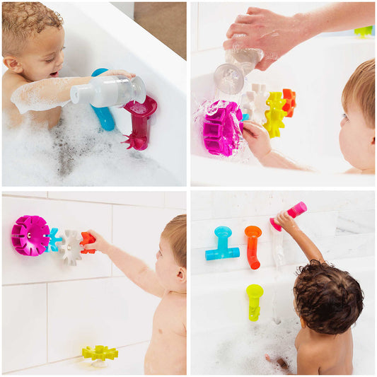 TOMY - Boon Pipes & Tubes & Cogs Building Bath Toy Bundle