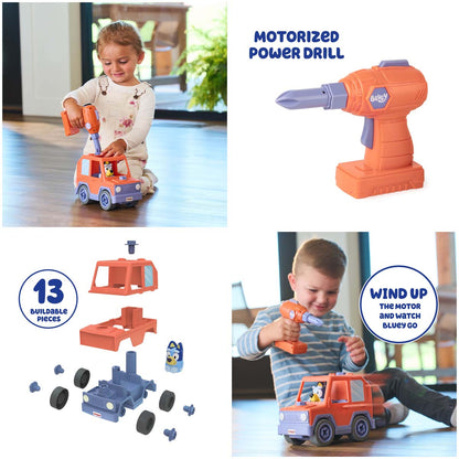 Bluey Build-A-Buddy Motorized Car and Drill from TOMY
