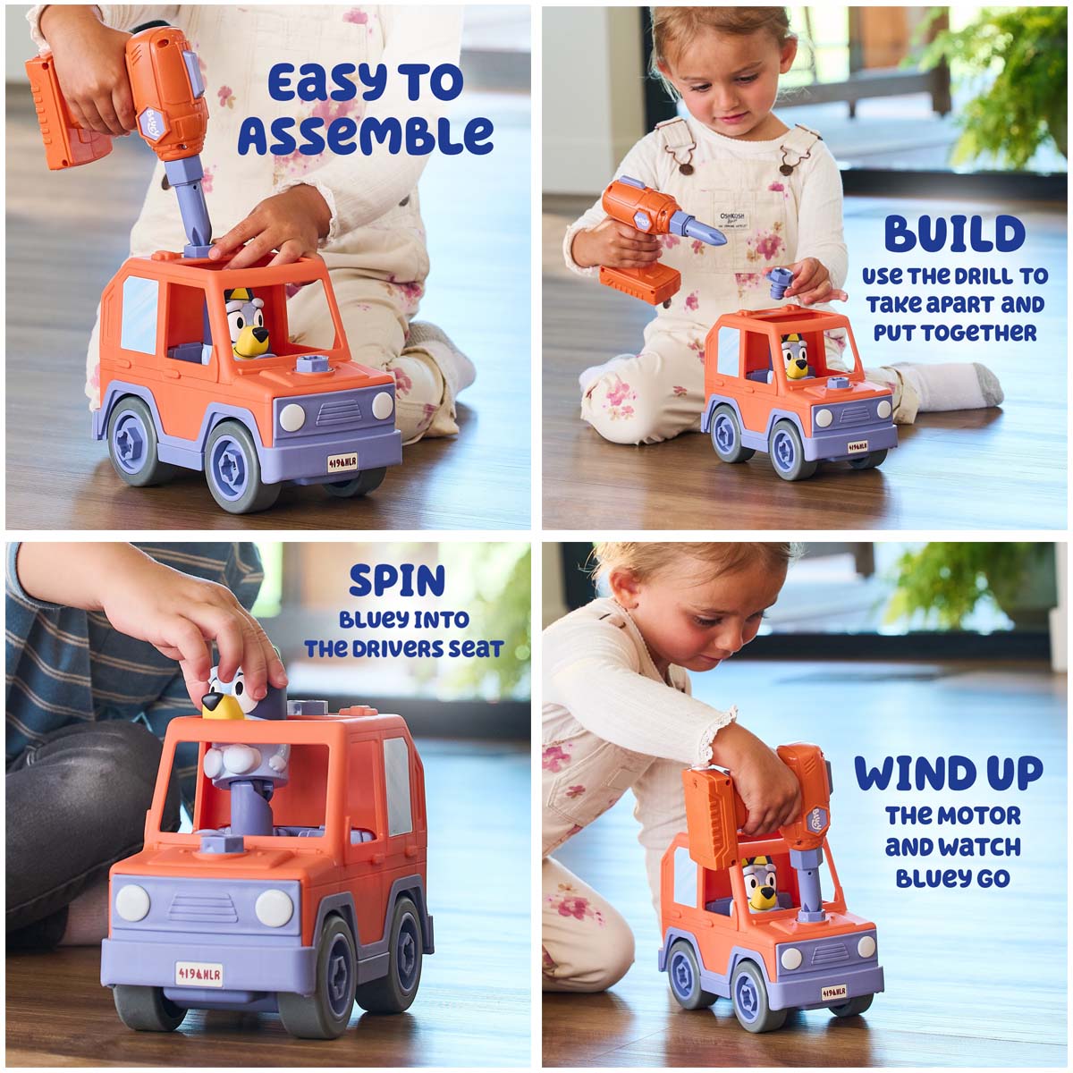 Bluey Build-A-Buddy Motorized Car and Drill from TOMY