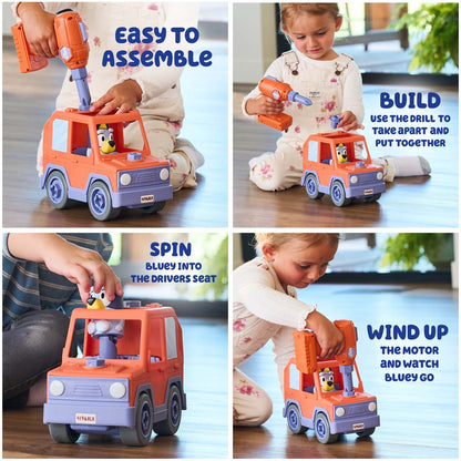 Bluey Build-A-Buddy Motorized Car and Drill from TOMY