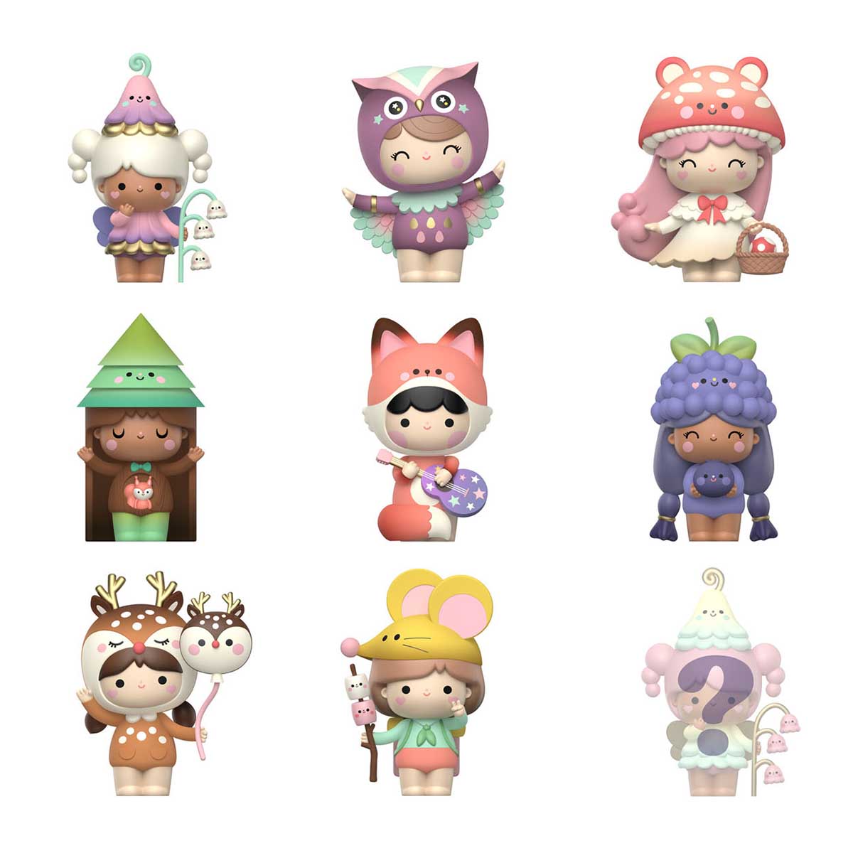 TOMY Momiji Sugar Plum Wood Blind Box Message Dolls