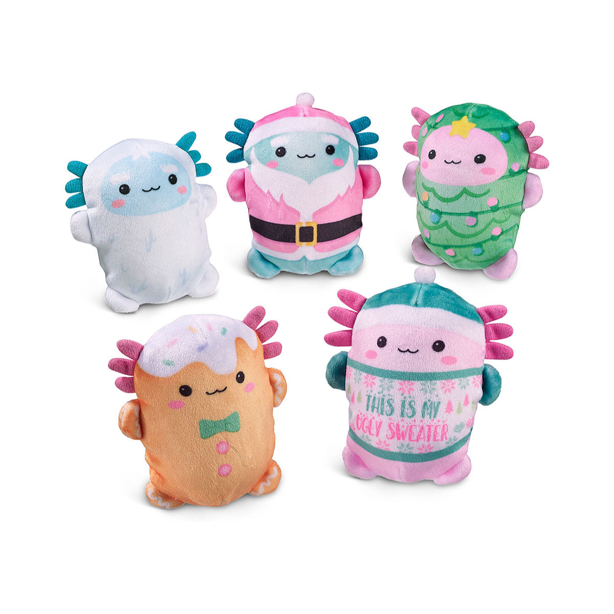 Bubble Stuffed Squishy Friends - A Very Axolotl Christmas