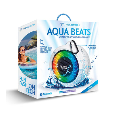 Aqua Beats Waterproof Bluetooth Speaker - White
