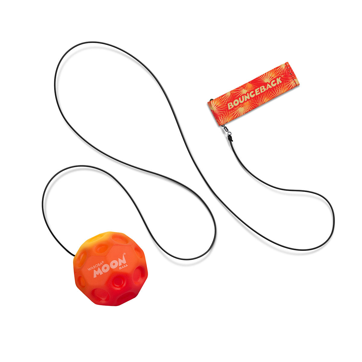 Waboba Gradients BounceBack Moon Ball 2.5” - Yellow/orange/red out of package