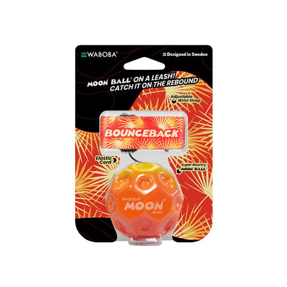 Waboba Gradients BounceBack Moon Ball 2.5” - Yellow/orange/red package