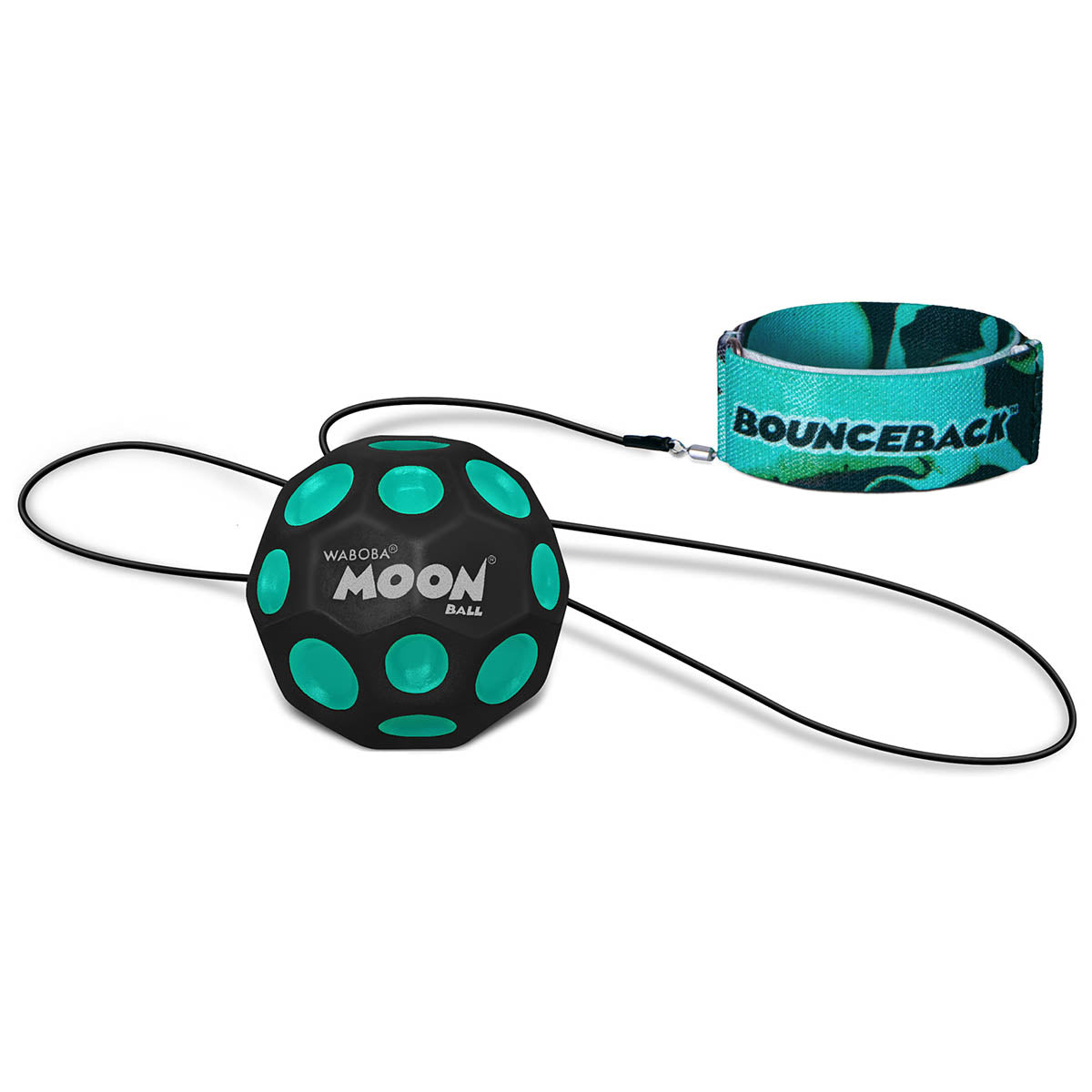 Waboba BounceBack Moon Ball 2.5” turquoise