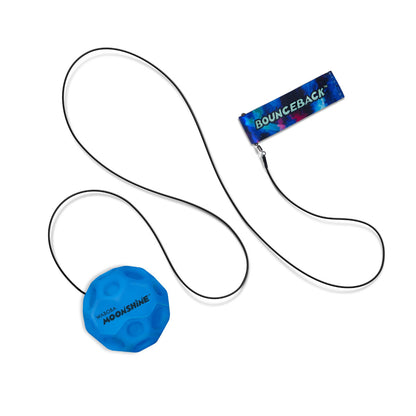 Waboba LED Moonshine Bounceback has a really long leash and an adjustable wristband