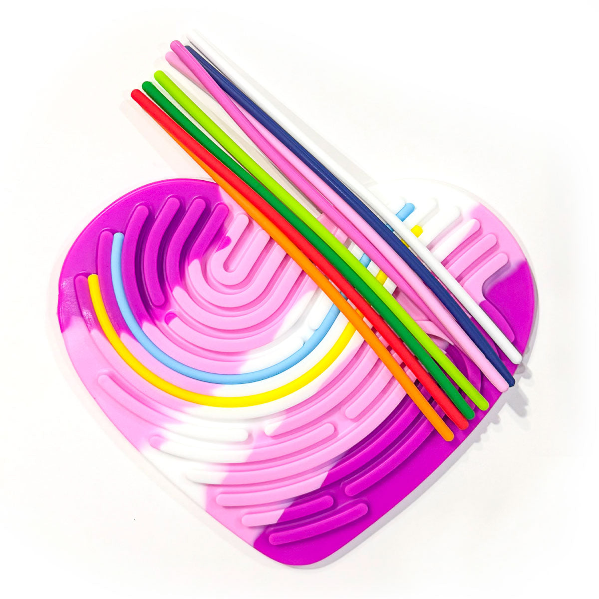 Watchitude Silly Tubes Silicone Sensory Toys - Heart Shape