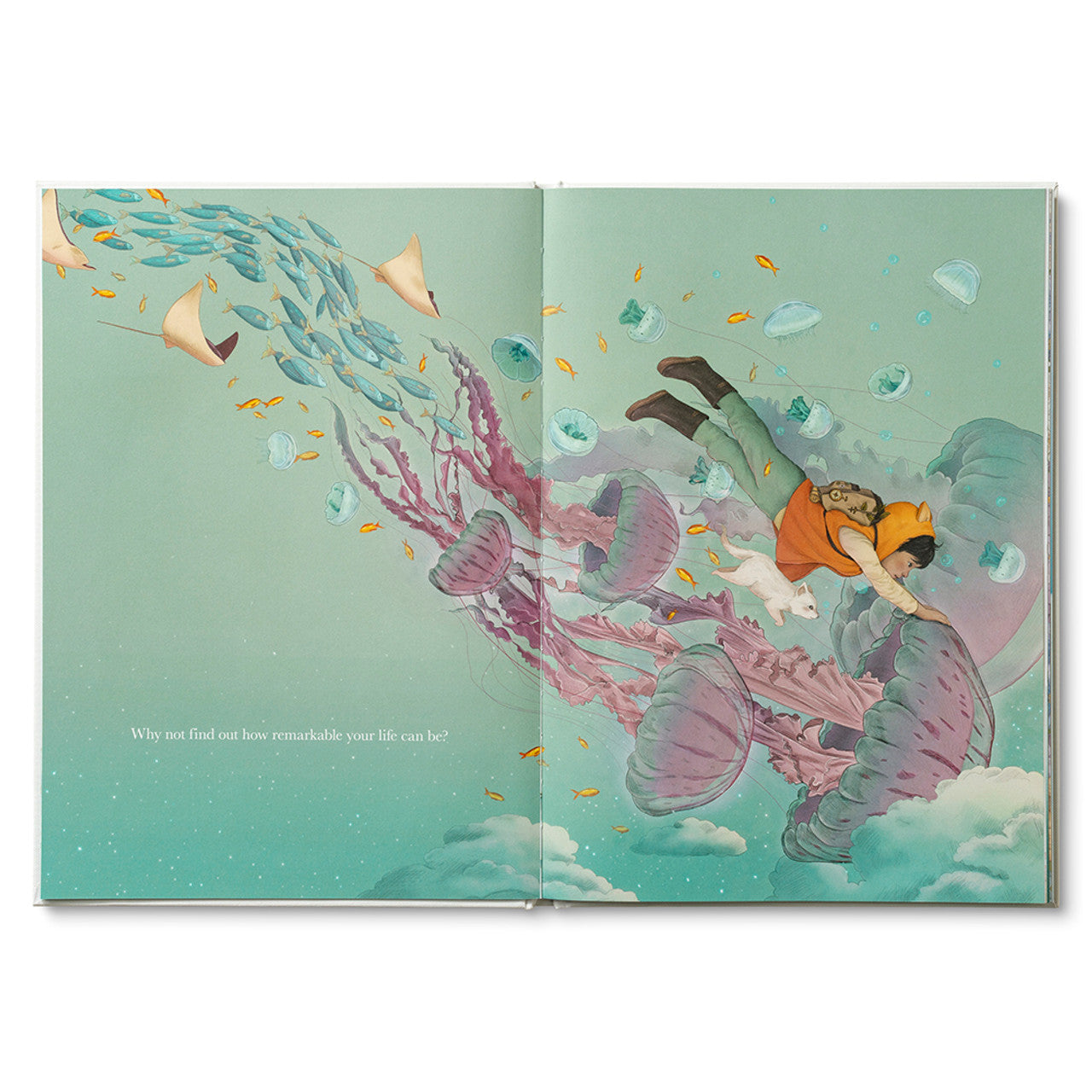 Why Not? A story about discovering our bright possibilities. Hardcover book written by Kobi Yamada and illustrated by Gabriella Barouch. 