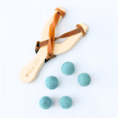Wild Life Adventures Take Aim Beechwood Slingshot + Felt Pellets