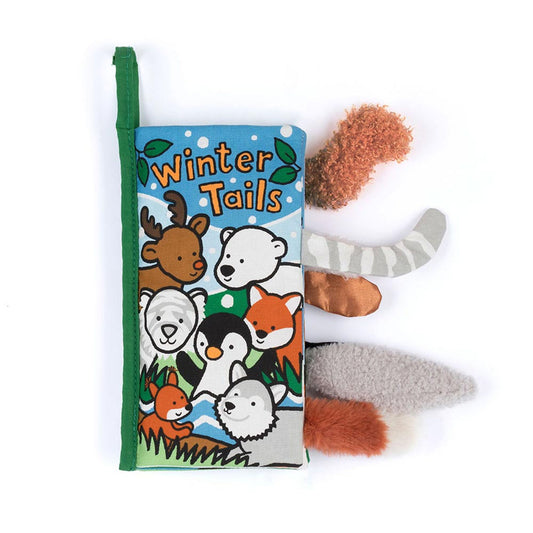 Winter Tails Activity Soft Book for babies from Jellycat.