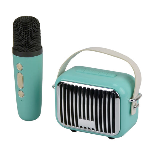 Pocket Karaoke Speaker + Microphone - Teal