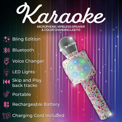 Wireless Express Sing-Along-Bling Confetti Karaoke Microphone
