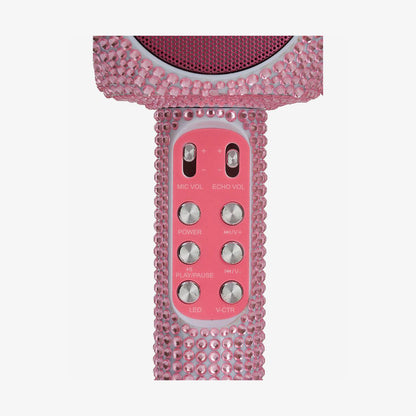 Wireless Express Sing-Along-Bling Pink Karaoke Microphone