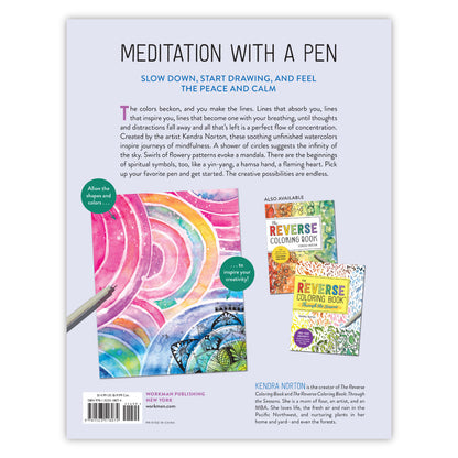 The Reverse Coloring Book Mindful Journeys by Kendra Norton