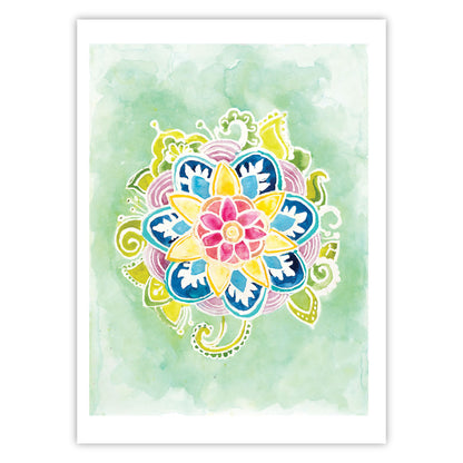 Example page from The Reverse Coloring Book Mindful Journeys by Kendra Norton