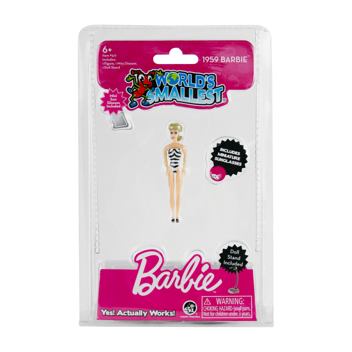 World’s Smallest 1959 Barbie Doll in Swimsuit from Super Impulse