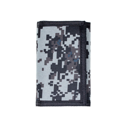 Black Digital Camouflage Kid's Tri-Fold Wallet