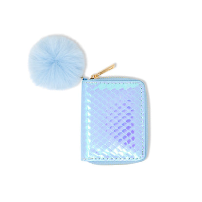 Blue Tiny Treasures Shiny Mermaid Scale Wallet