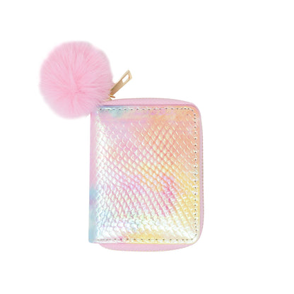 Tiny Treasures Tie Dye Shiny Scale Wallet in Pink Tie Dye