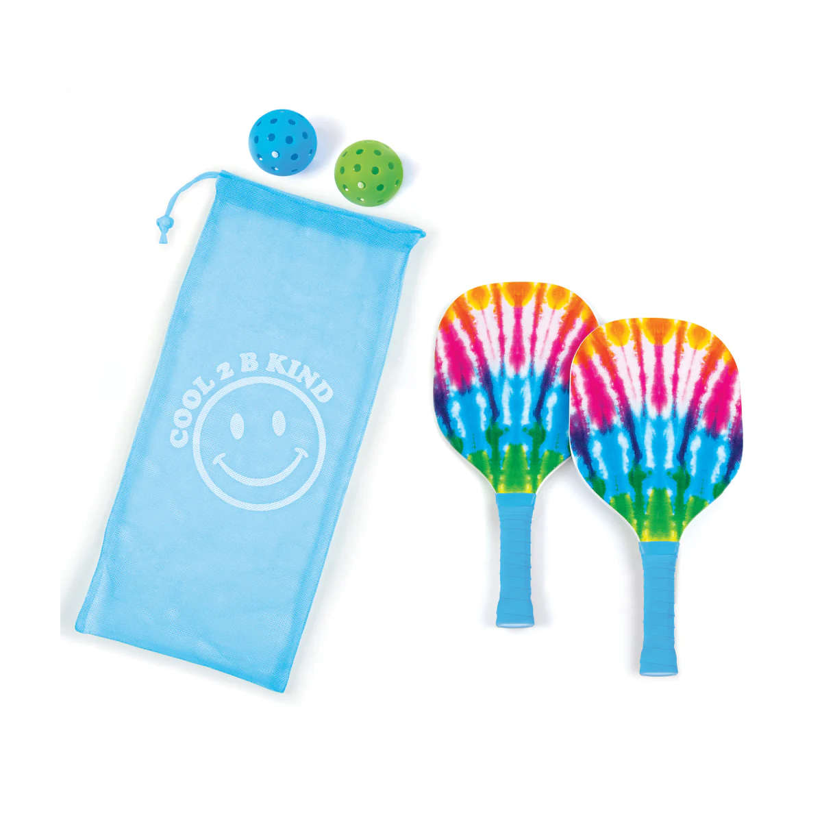 Three Cheers For Girls Tie Dye 2 Person Pickleball Set