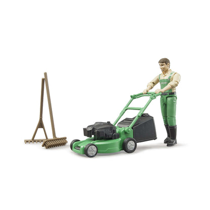 Bruder BWorld Gardener with Lawnmower and Equipment