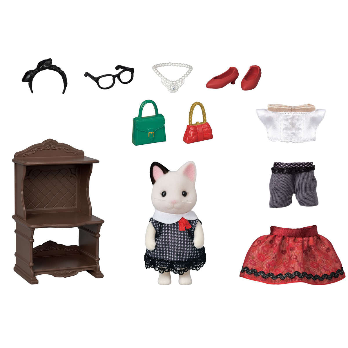 Calico Critters Fashion Play Set Town Series Tuxedo Cat