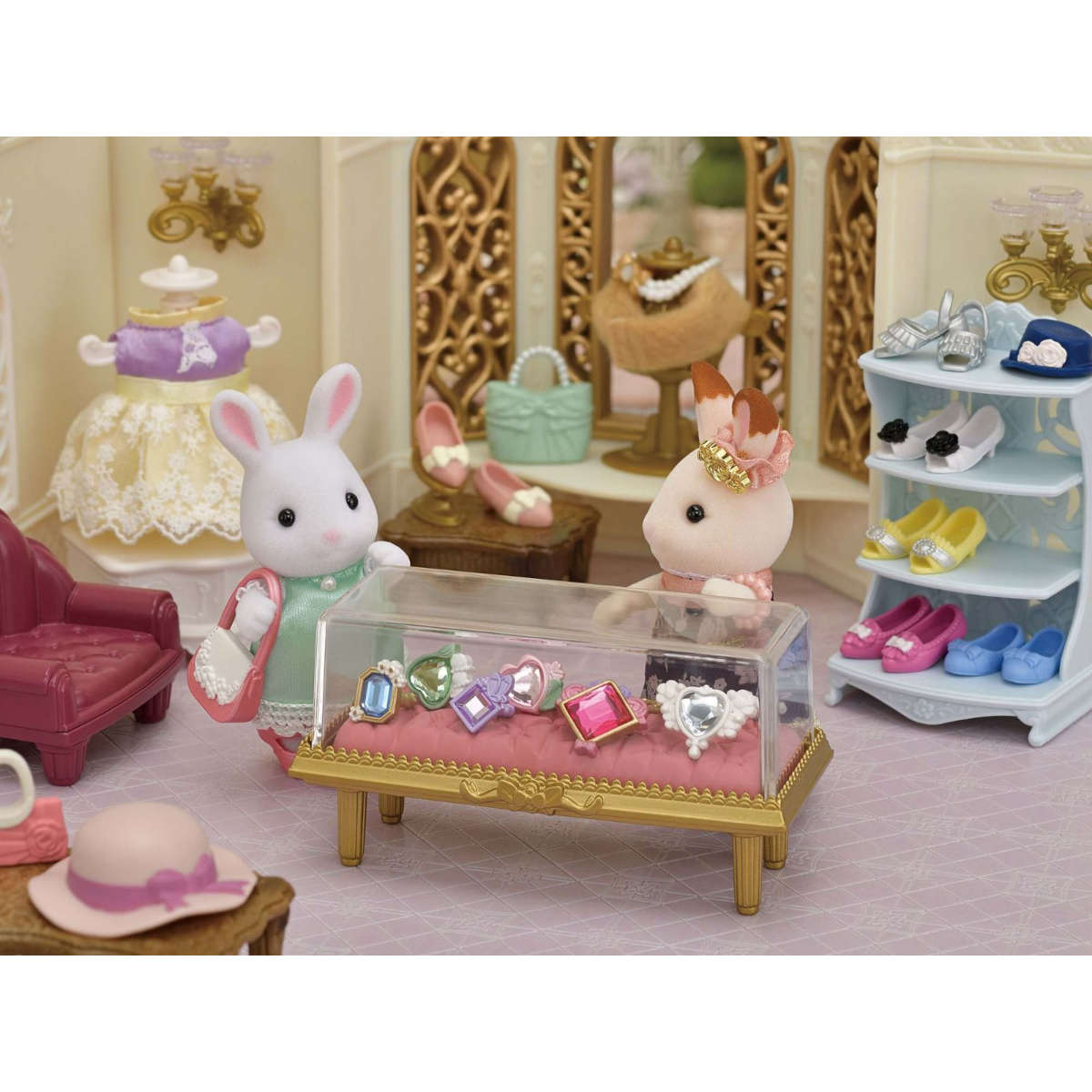 Calico Critters Town Series Fashion Play Set Jewels & Gems Collection