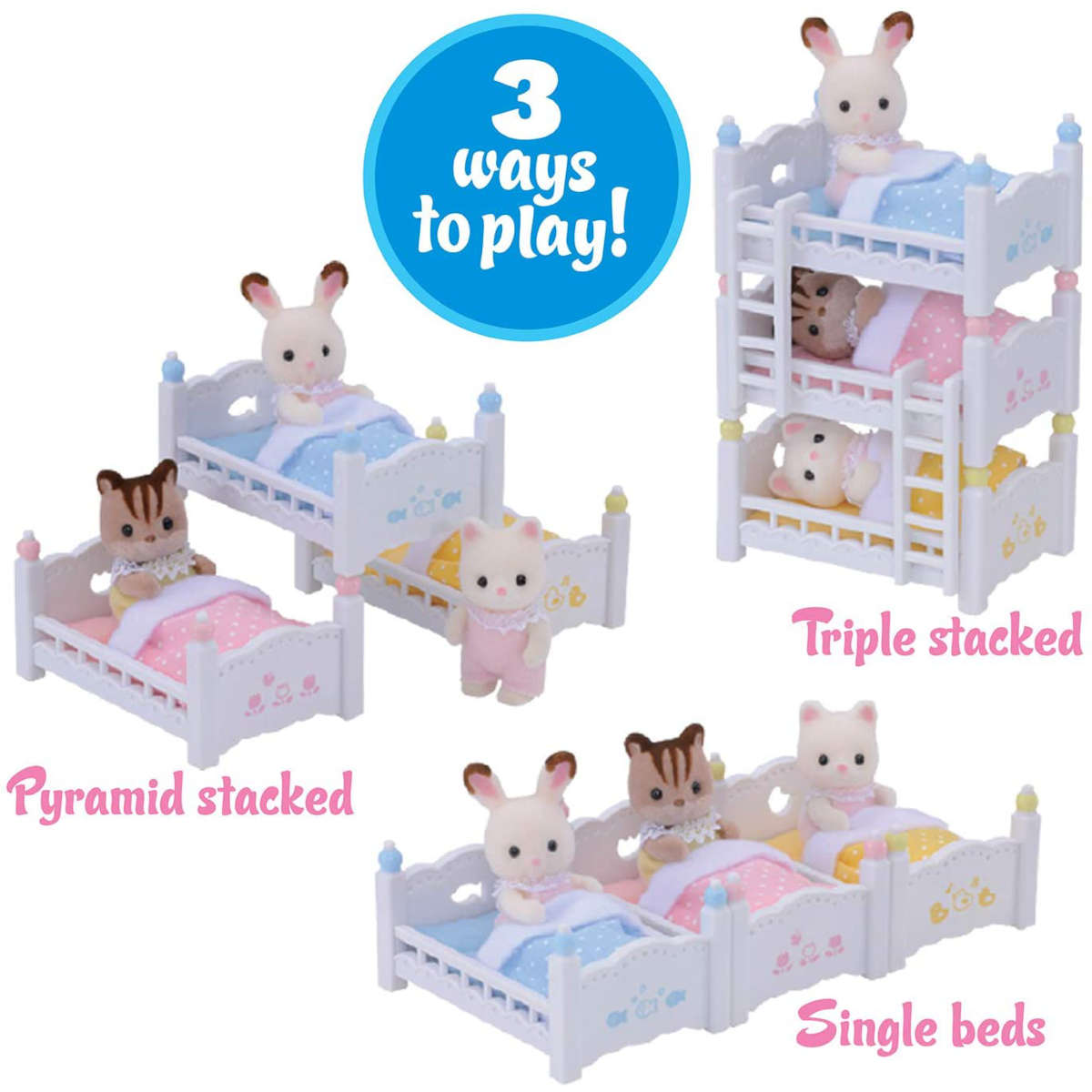 Calico Critters Triple Baby Bunk Bed