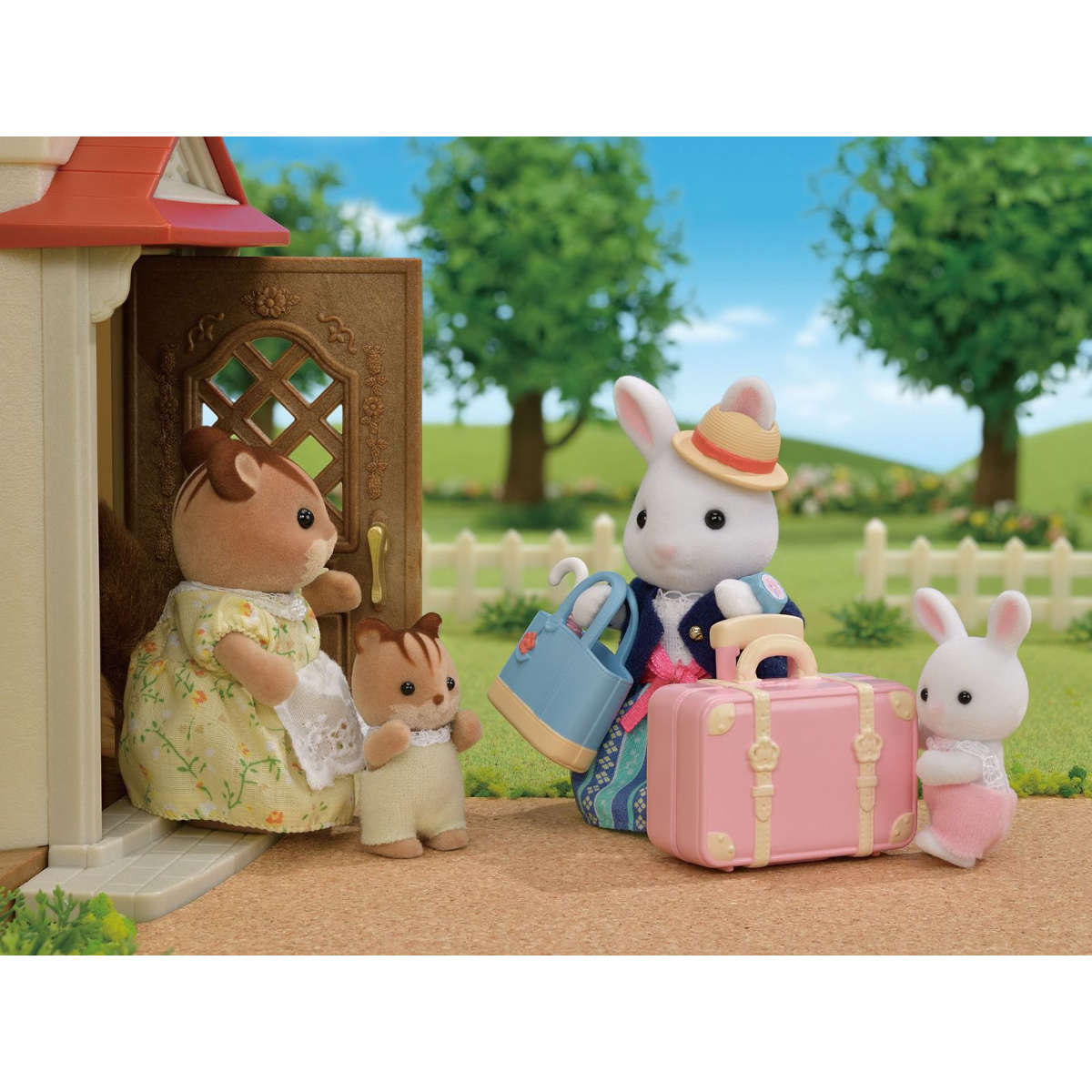 Calico Critters Weekend Travel Set Snow Rabbit Mother