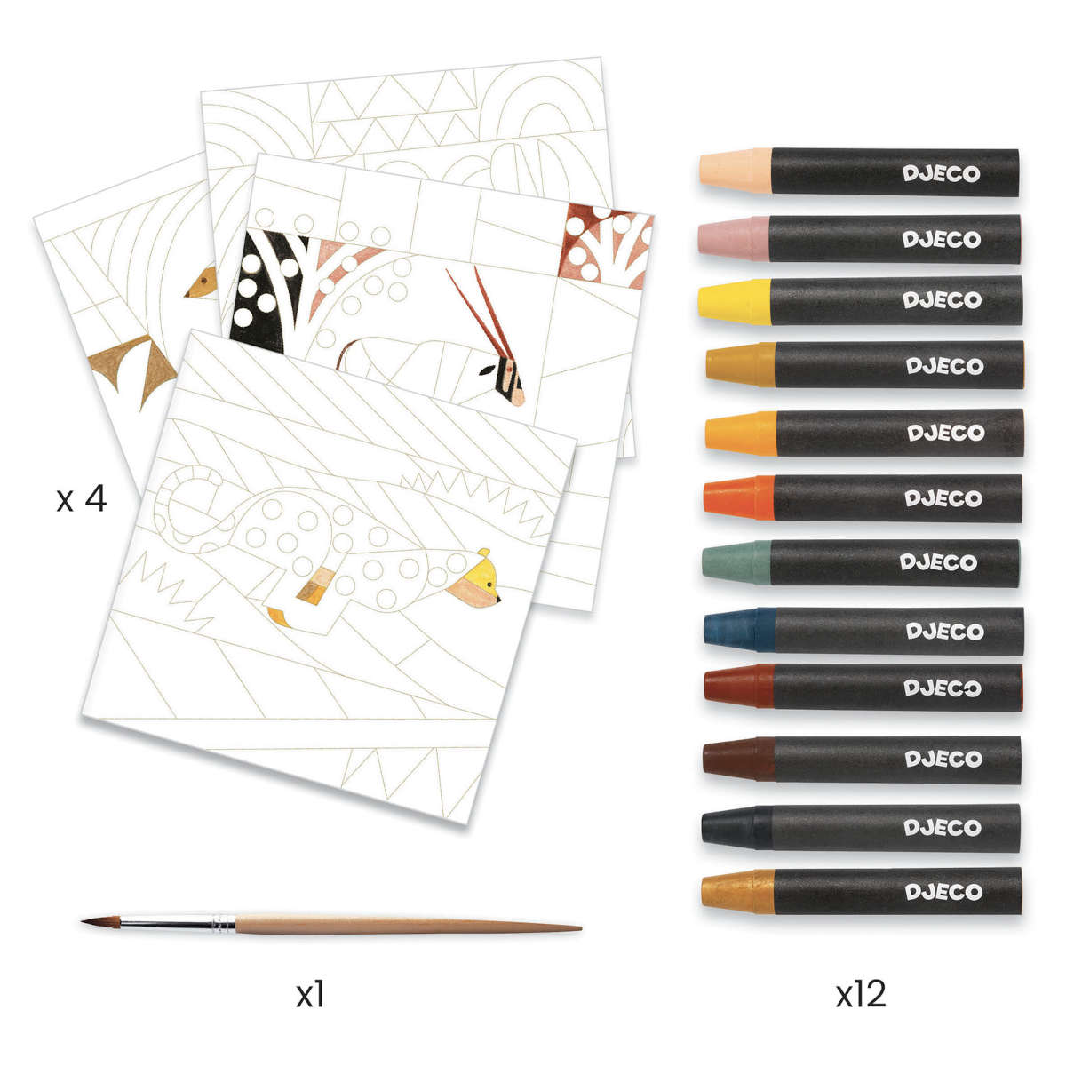 Djeco Desert Watercolor Crayon Art Kit
