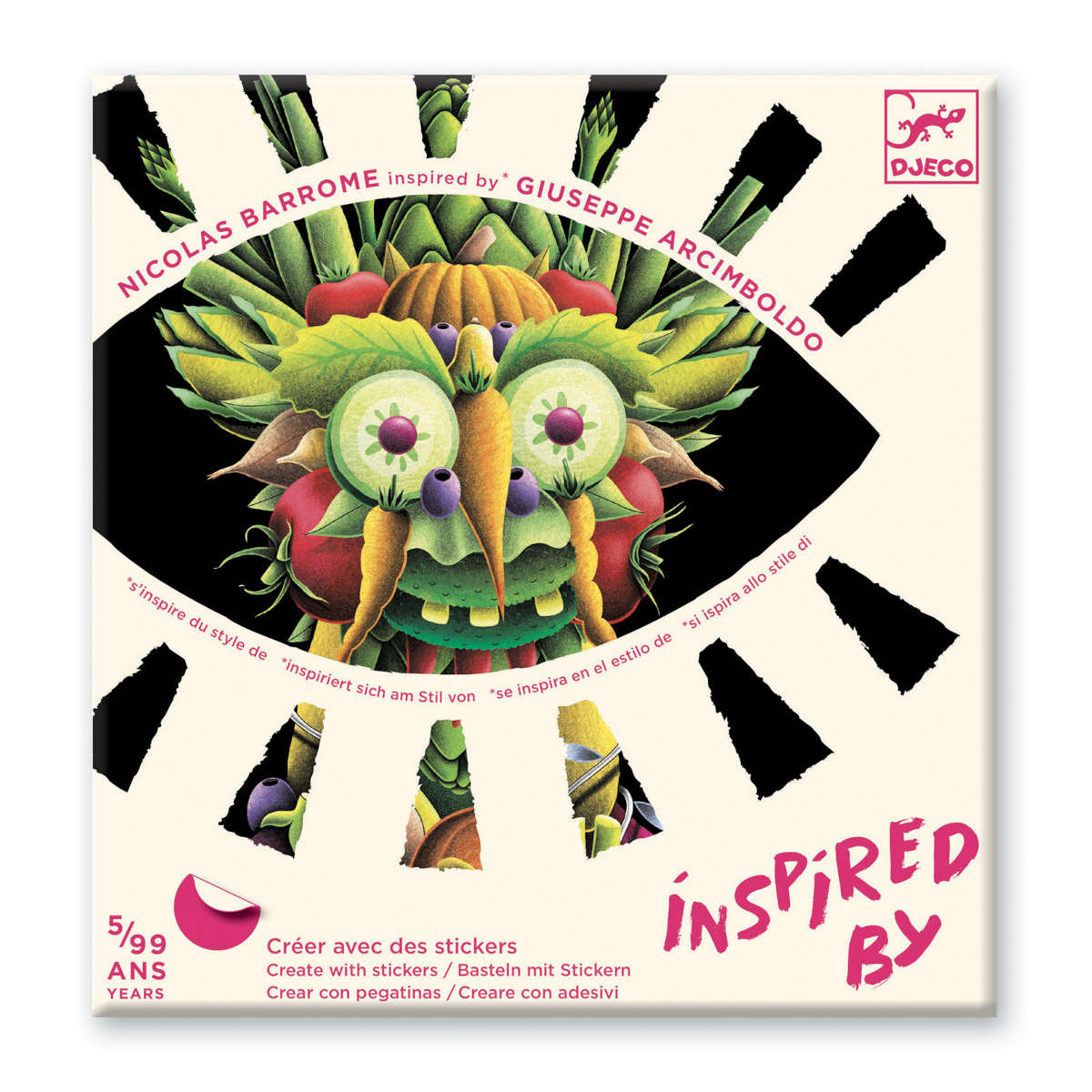 Djeco Spring Vegetables Sticker Collage Art Kit
