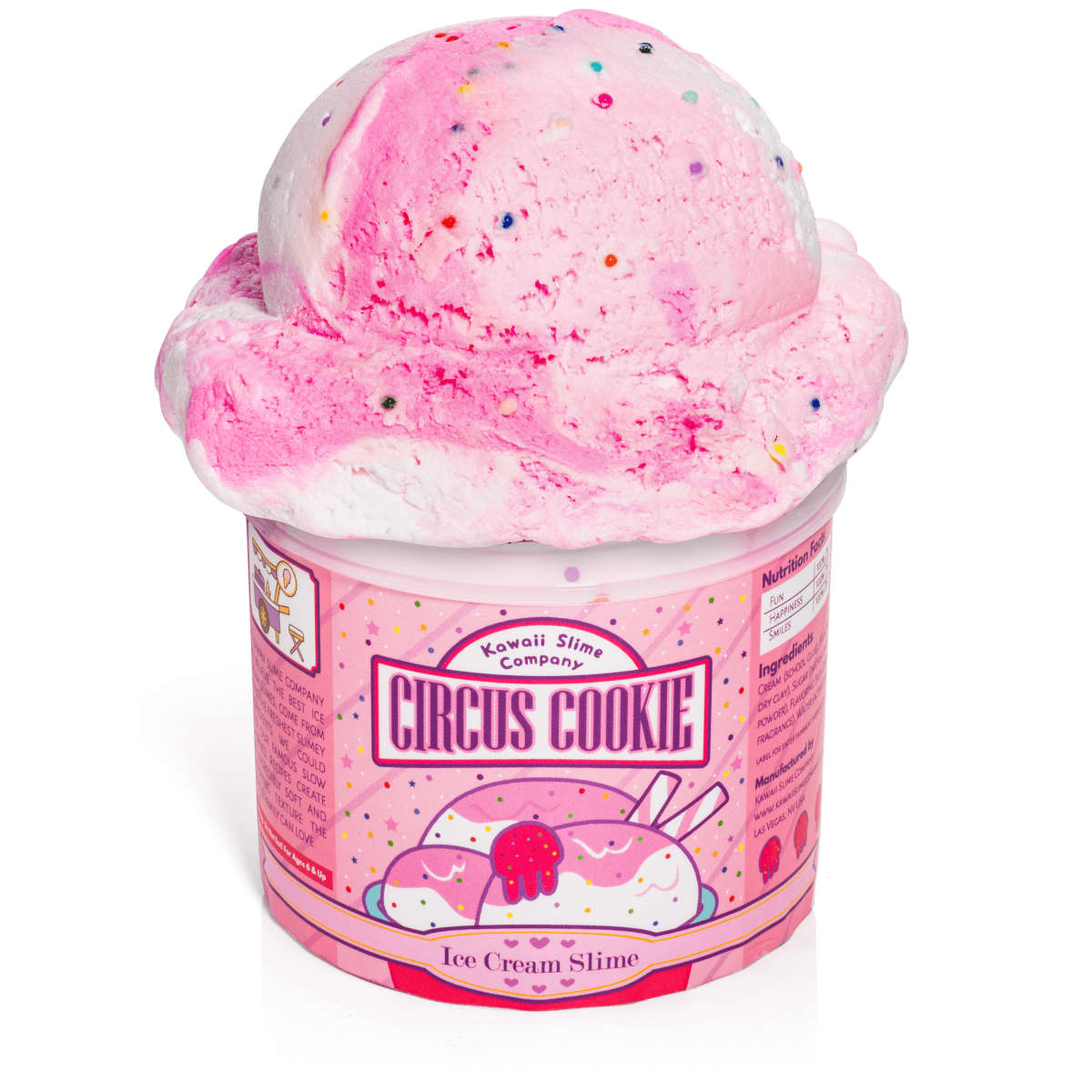 Kawaii Slime Circus Cookie Ice Cream Slime