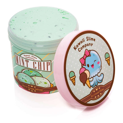 Kawaii Slime Mint Chip Scented Ice Cream Pint Slime